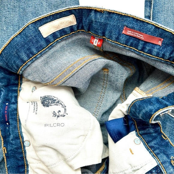 Anthropologie Pilcro The Selvedge Vintage Straight Jeans Distressed Size 27 - Picture 11 of 12